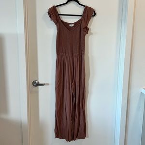 Juniors Mauve Lightweight Jumpsuit Medium / M